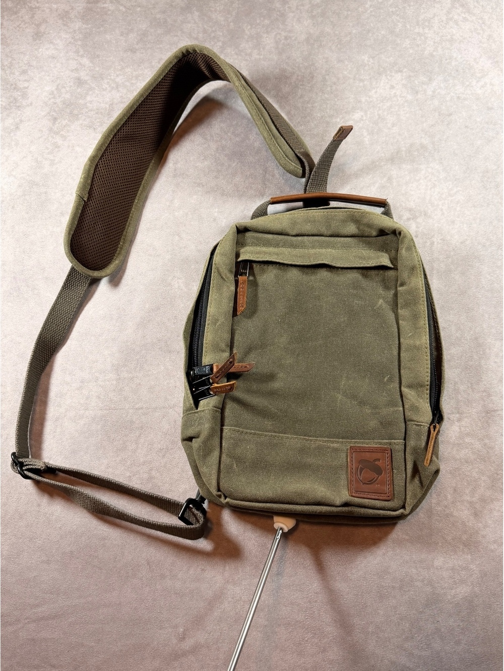 NutSac Tactical Sling Bag in Olive Green